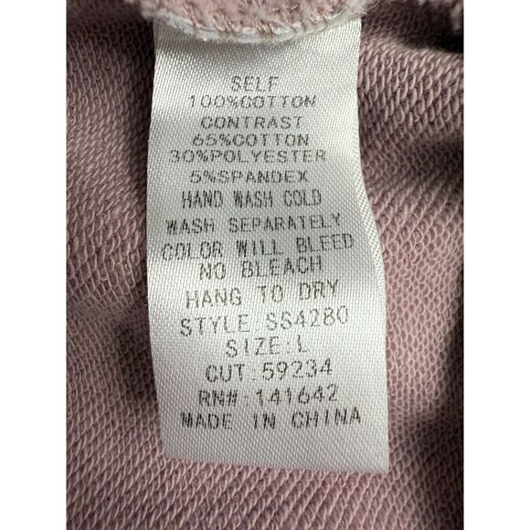 She + Sky Women's Crewneck Sweatshirt Purple 100% Cotton Size L - Picture 4 of 8